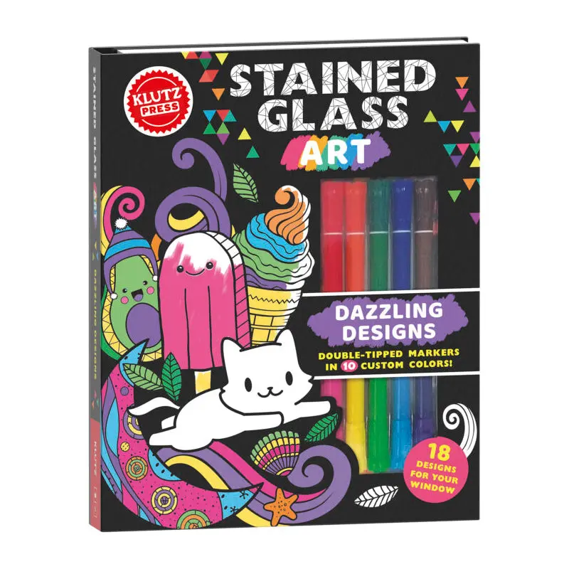 Stained Glass Coloring Book For Adults – 32 Illustrated Designs With Perforated Pages 1