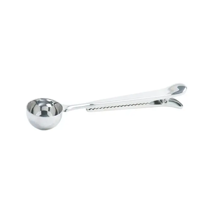 Stainless Steel Coffee Scoop With Built-In Clip – Model 5458 1