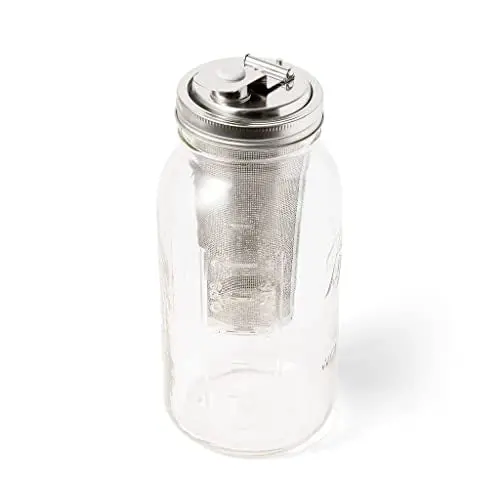 Stainless Steel Cold Brew Coffee Maker – 1-Quart French Press Style Brewer 1