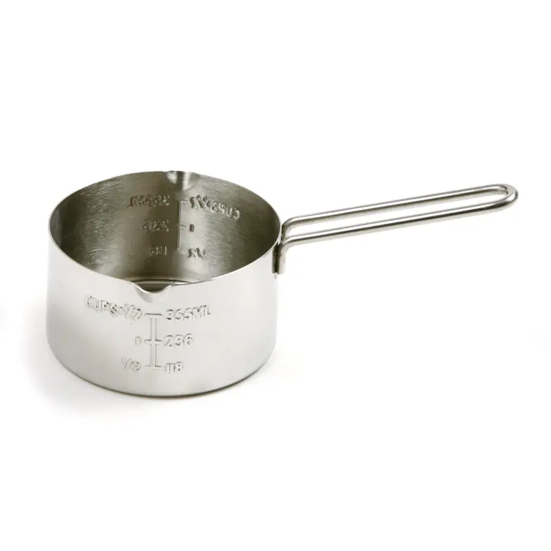 Stainless Steel Measuring Cup Set – 2-Cup Capacity Kitchen Measuring Tool (Model 3058) 1