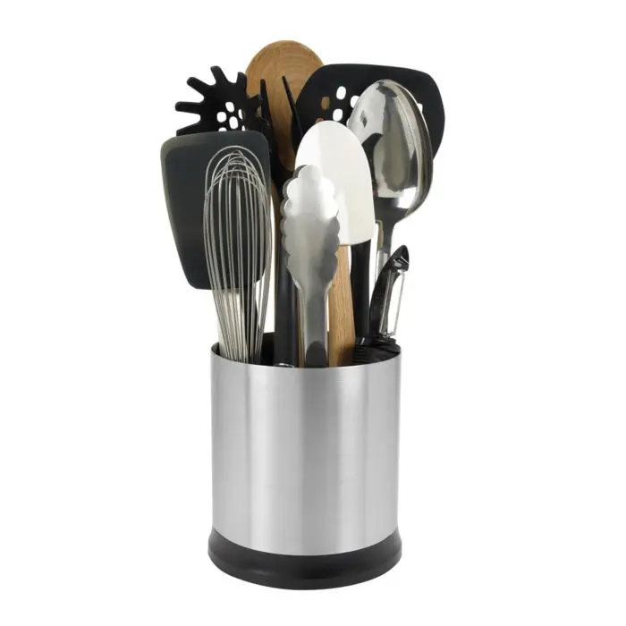 Stainless Steel Rotating Kitchen Utensil Caddy – Countertop Organizer (1386400) 1