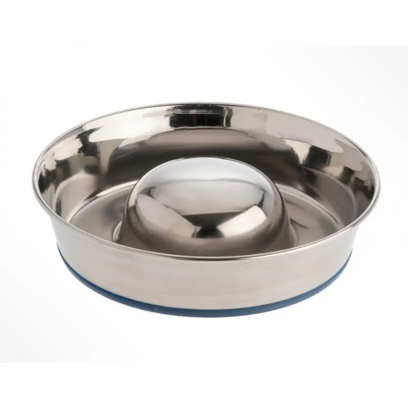 Stainless Steel Slow-Feed Pet Bowl – Anti-Gulping Design 1