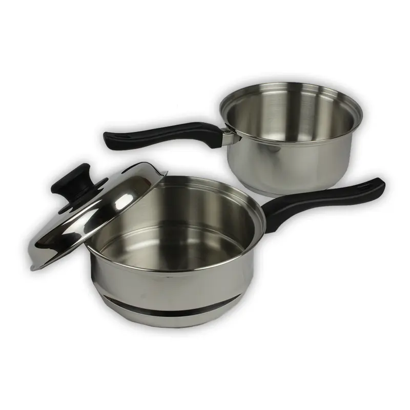 Stainless Steel Steamer Set – Triple-Tier Stackable Cookware 3T2B 1