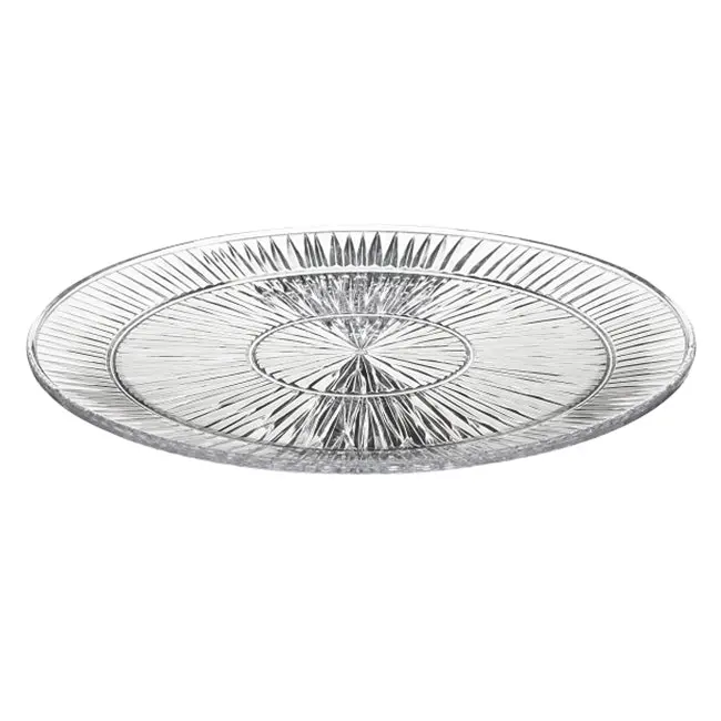 Starburst-Design Clear Plastic Serving Tray – Modern Lightweight Tray (83300) 1