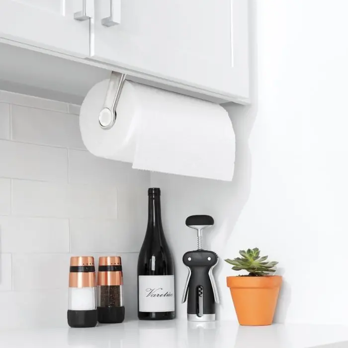 Steady-Mount Paper Towel Holder — Wall-Mounted Dispenser With Non-Slip Base (Model 13245200) 1