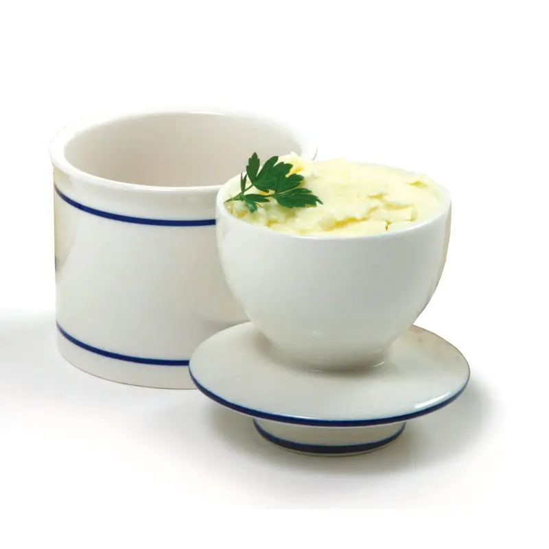 Stoneware Butter Keeper With Lid – Airtight Ceramic Butter Storage Jar 284 1