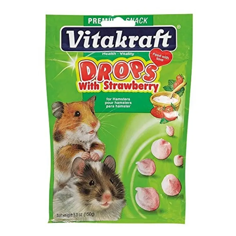 Strawberry-Flavored Drop Treats For Hamsters – 5 Oz Bag 1