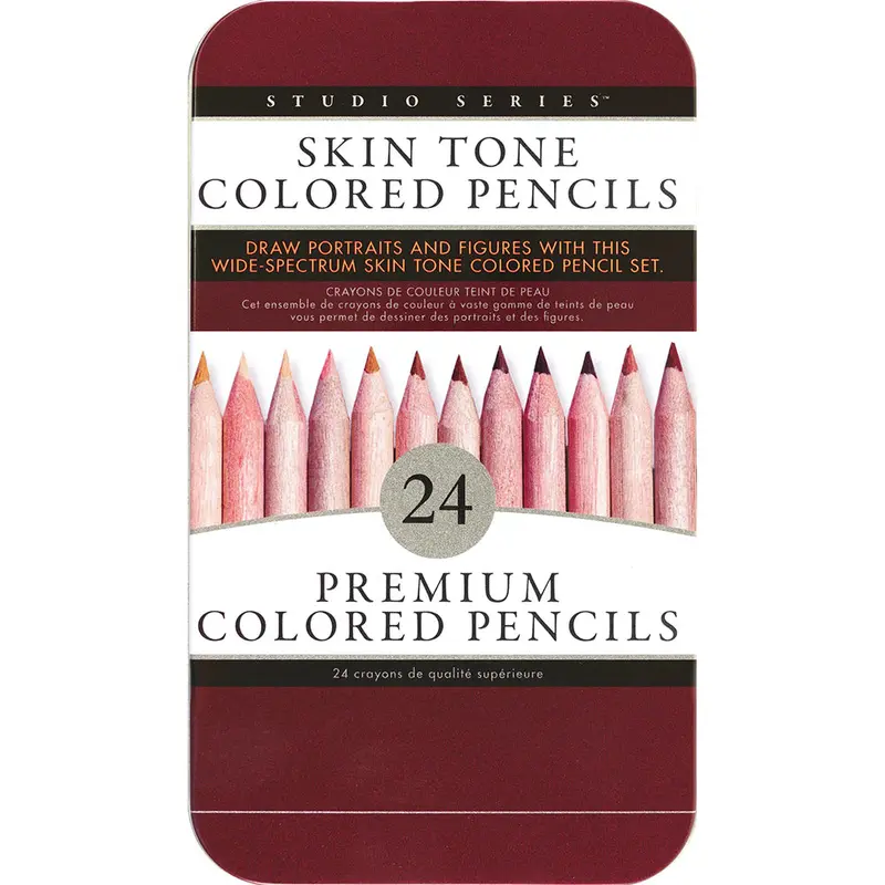 Studio Series Skin-Tone Colored Pencil Set – 24-Shade Art Supply For Realistic Illustration (Style 337412) 1