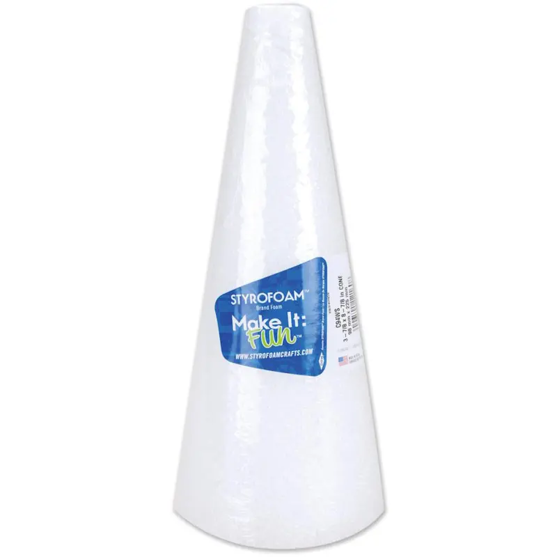 Styrofoam Craft Cone – Decorative & Modeling Use 1