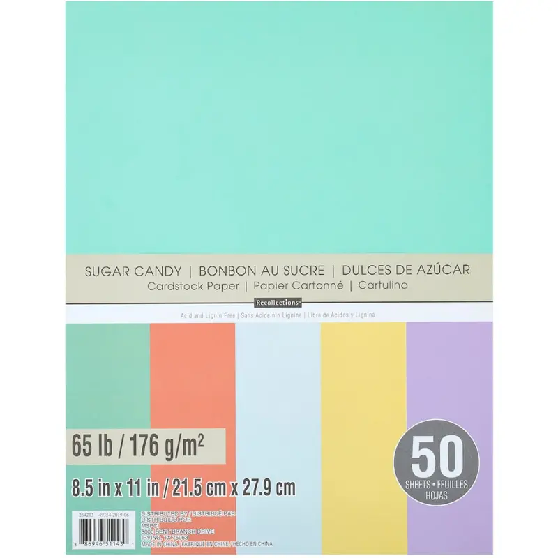 Sugar Candy Cardstock Paper – 8.5" X 11", Premium 300Gsm Craft Sheets 1