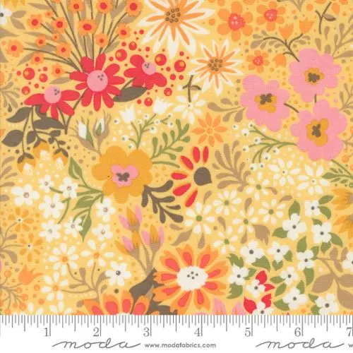 Sunday Brunch Collection Dutch Baby Floral Cotton Fabric – Lightweight Quilting Textile, 30750 2