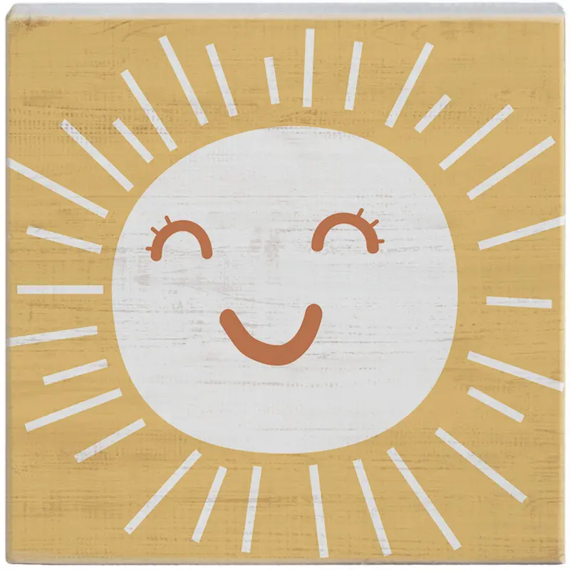 'Sunshine' Uplifting Quote Art – Small Square Motivational Wall Sign Sts1774 1