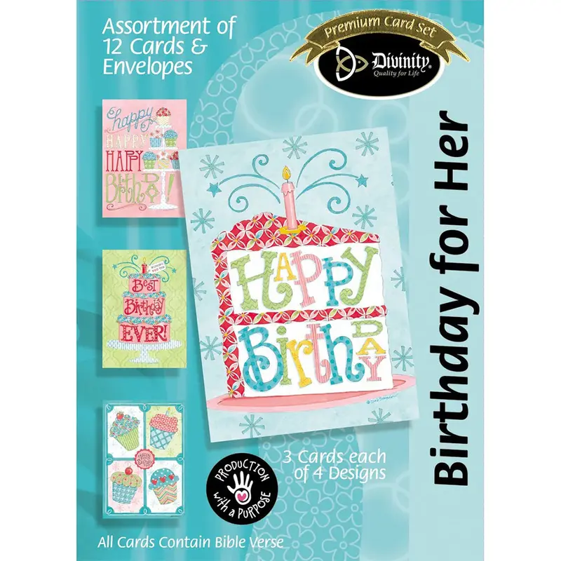 Sweet Treats Birthday Card Collection – Assorted Dessert Designs (23964N) 1