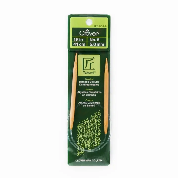 Takumi Bamboo Circular Knitting Needles – 16" Size 8 (5.0Mm) (Cl-301616-8) 1