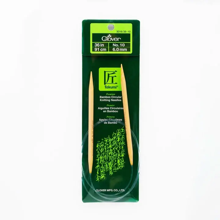 Takumi Bamboo Circular Knitting Needles – 36" Assorted Sizes (Cl-301636) 1