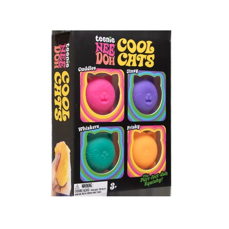 Teenie Needoh Cool Cats Sensory Toy Set – 4-Pack, Mpcctnd 1