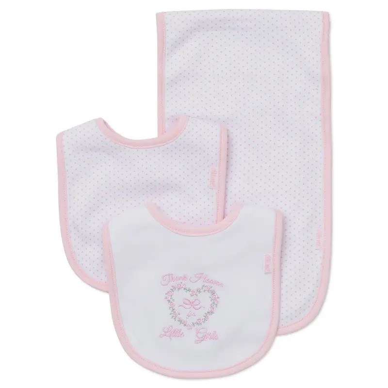 Thank Heaven For Little Girls – Matching Bib And Burp Cloth Set 1