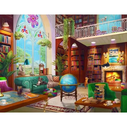 The Library: 500-Piece Themed Jigsaw Puzzle – 33-01687 1