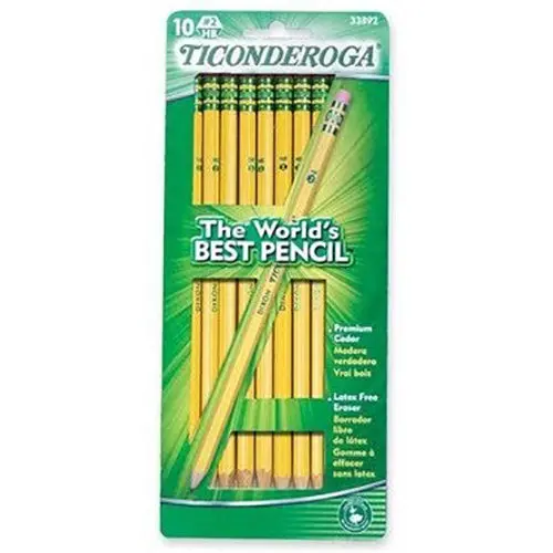 Ticonderoga #2 Hb Pencils – 10-Pack Standard Writing Set (33892-1) 1