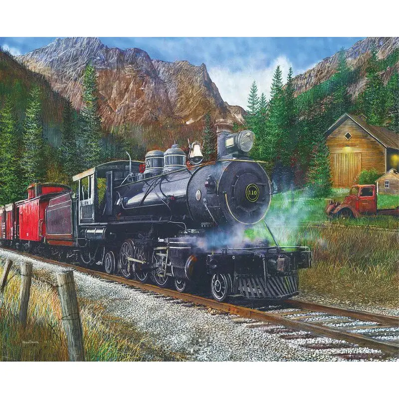 Timber Pass Train Adventure – 1000-Piece Wooden Jigsaw Puzzle 1