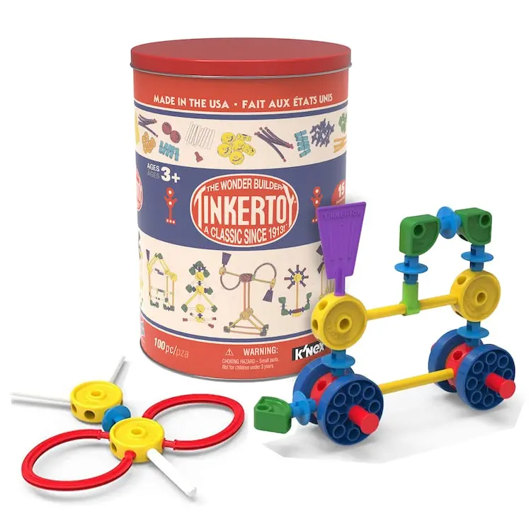 Tinkertoy Classic Building Set – Retro Tin Construction Kit Knx-56452 1