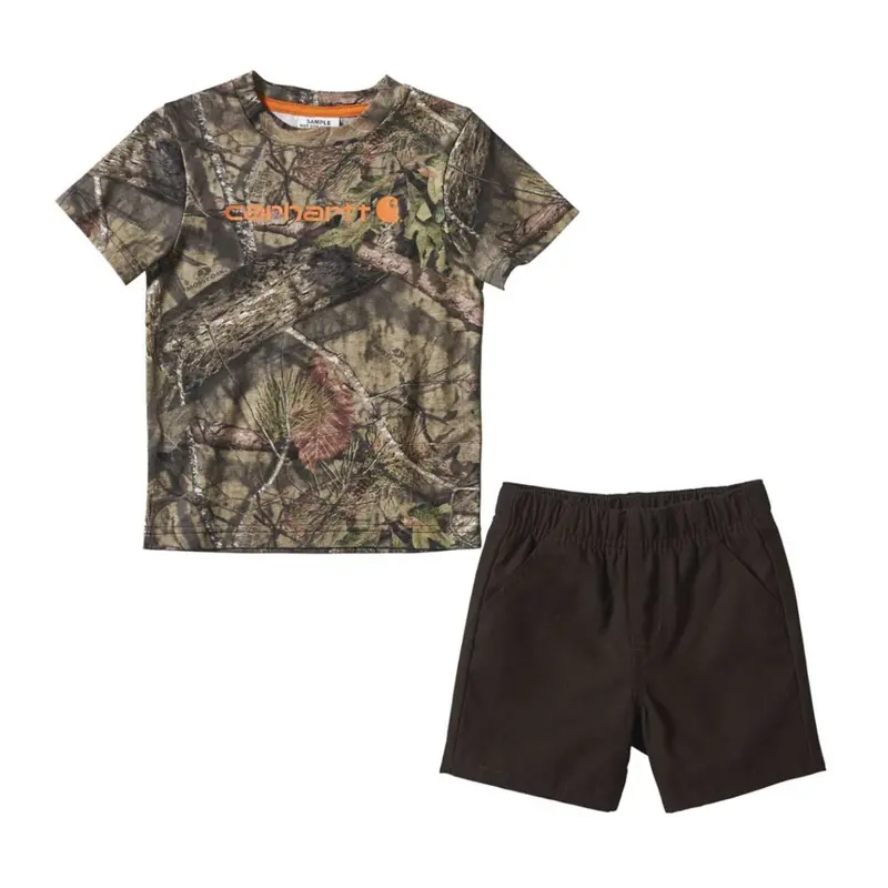 Toddler Boys’ Camo Shirt & Shorts Set – Matching Outdoor-Inspired Outfit Cg8760 1