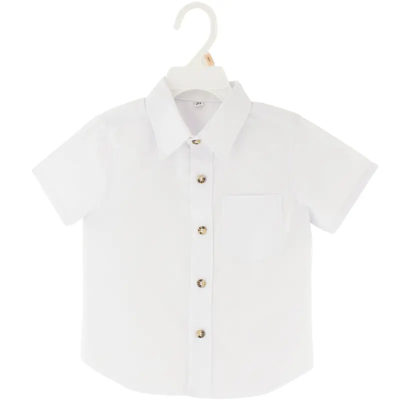 Toddler Boys’ Short-Sleeve Dress Shirt For Everyday Wear 1