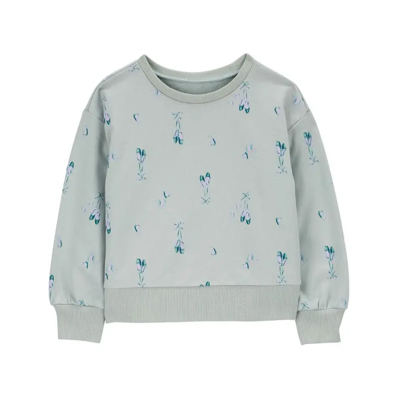 Toddler Girls' Cotton Ballet-Style Pullover Sweater 1
