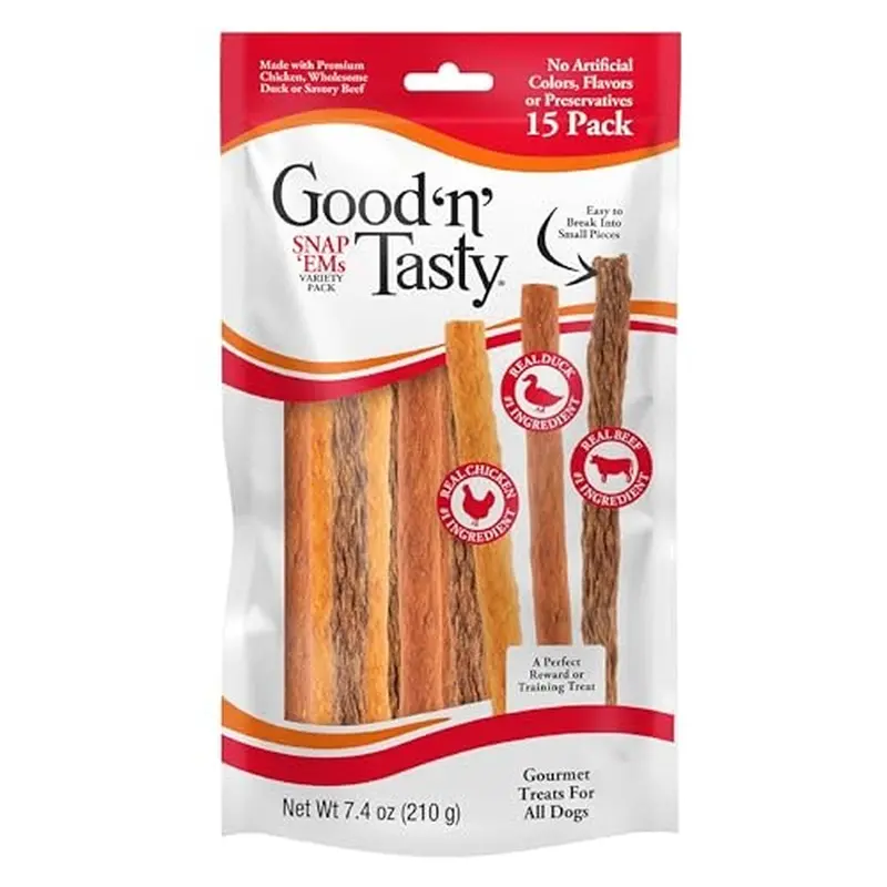 Triple-Flavor Snap 'Ems Gourmet Dog Treat Variety Pack – 15 Count 1