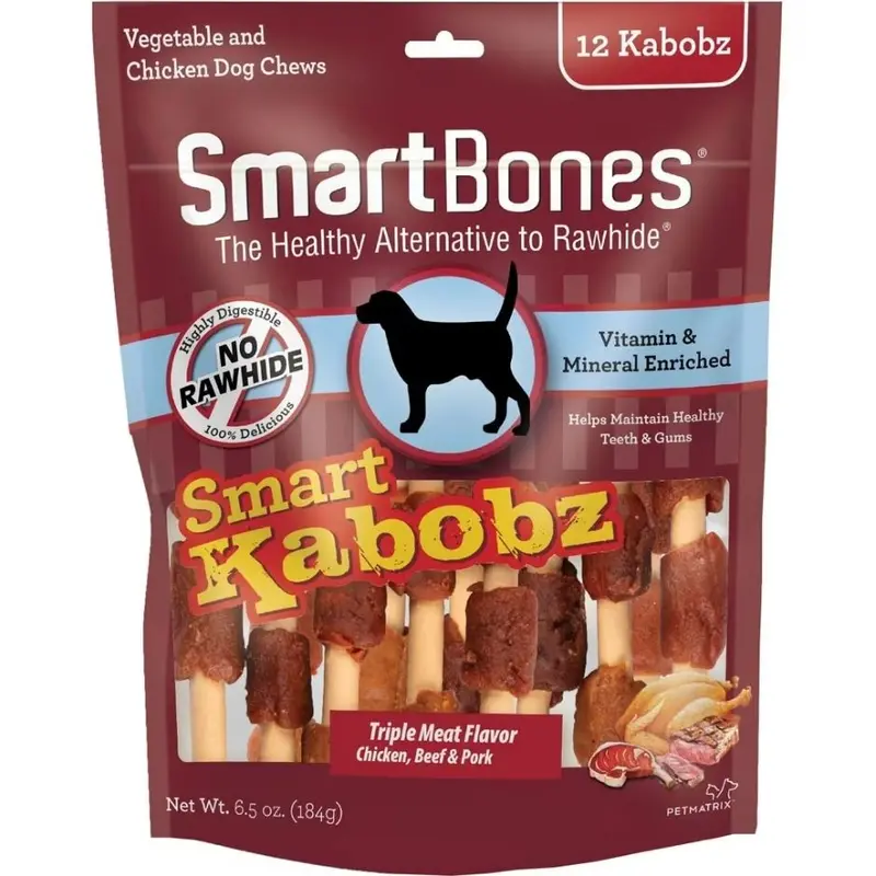 Triple-Meat Smart Kabobz Chew Treats For Dogs – Sbk-02823 1