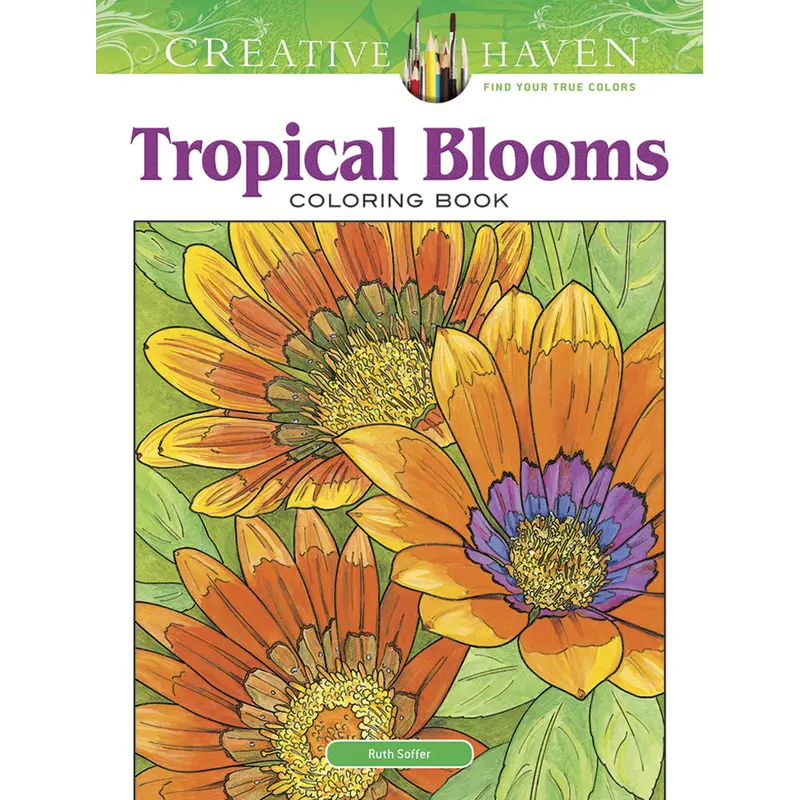 Tropical Blooms Coloring Book – Exotic Floral Designs For Relaxation (Isbn 978486811987) 1