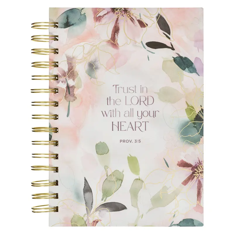 'Trust In The Lord' Faith-Focused Wirebound Journal – Psalm 37:5 Inspired Design 1