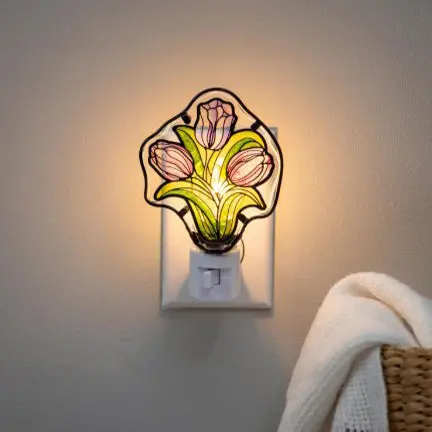 Tulip-Shaped Led Night Light – Soft Glow Bedside Lamp Nlh2Kygls326 1