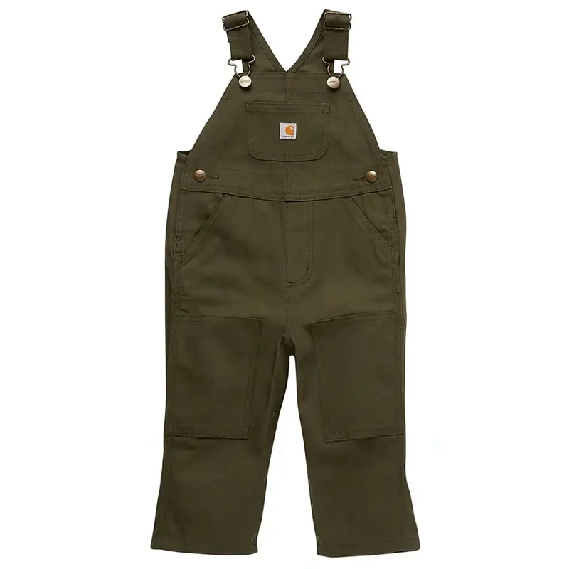 Unisex Infant Canvas Bib Overalls – Relaxed-Fit, Machine-Washable Playwear 1