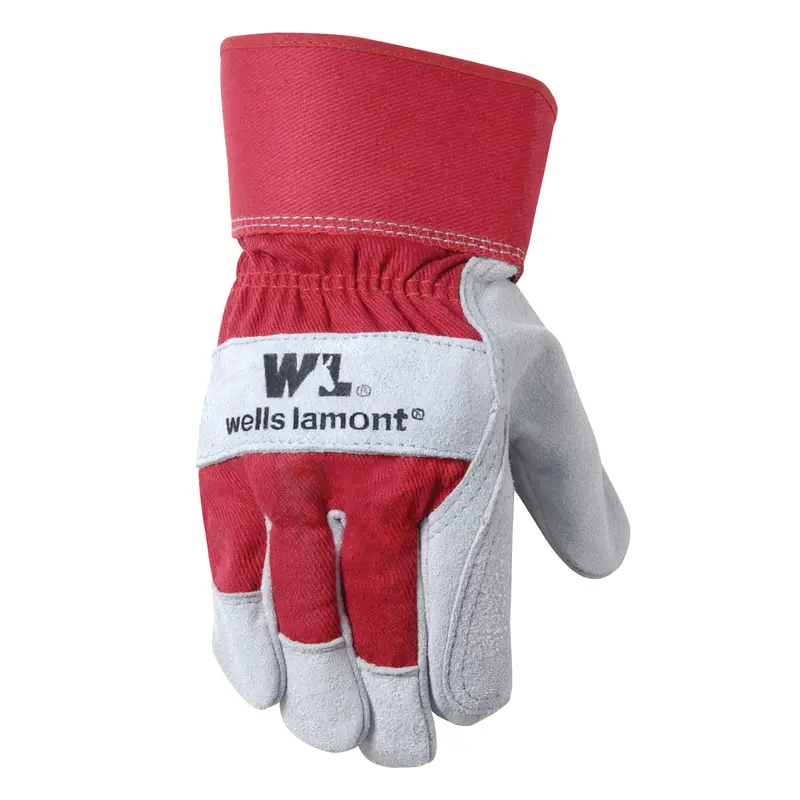 Unisex Leather Work Gloves – One-Size-Fits-Most, Durable Palm Grip (4050) 1