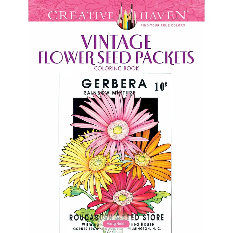 Vintage Flower Seed Packets Coloring Book – Botanical-Themed Adult & Teen Activity Book (Isbn 9780486822822) 1