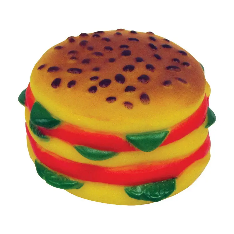 Vinyl Hamburger-Shaped Dog Chew Toy 1