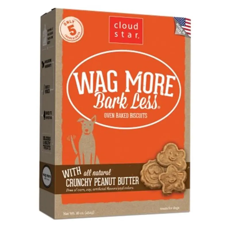 Wag More Peanut Butter Oven-Baked Dog Treats – 16 Oz 1