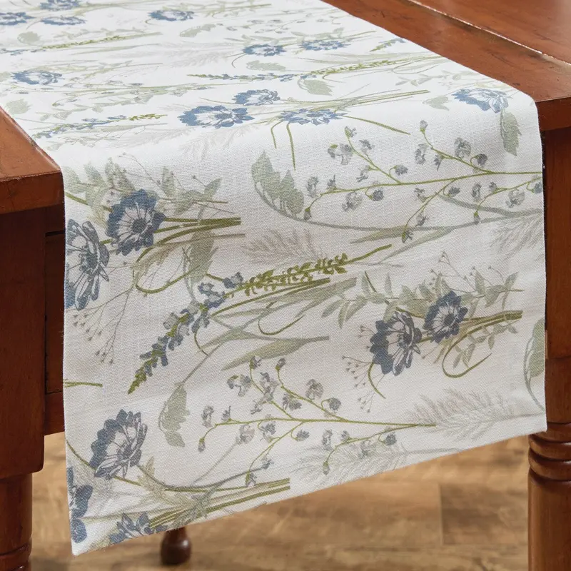 Whispering Grove Table Runner – Botanical-Themed Linen Runner For Modern Kitchens 1