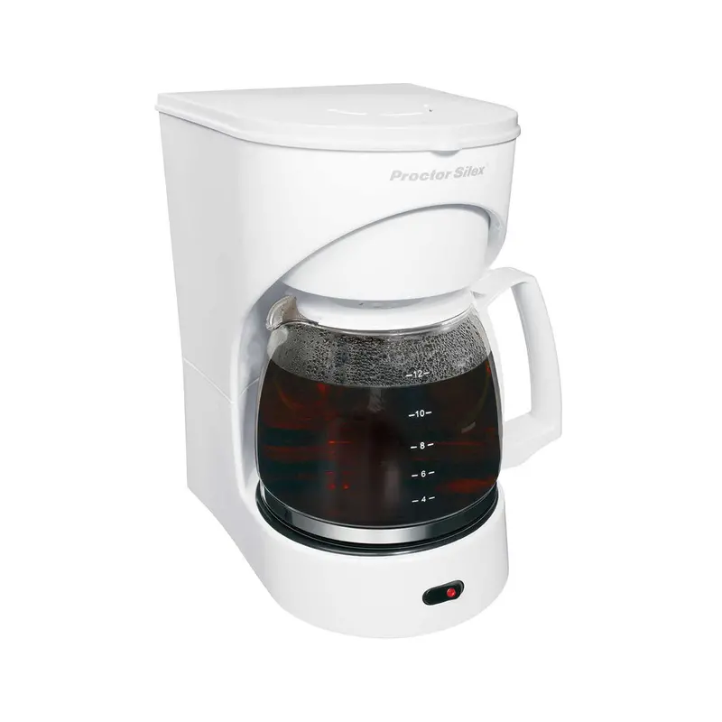 White 12-Cup Drip Coffee Maker – Programmable, Auto-Shutoff, 43501 1