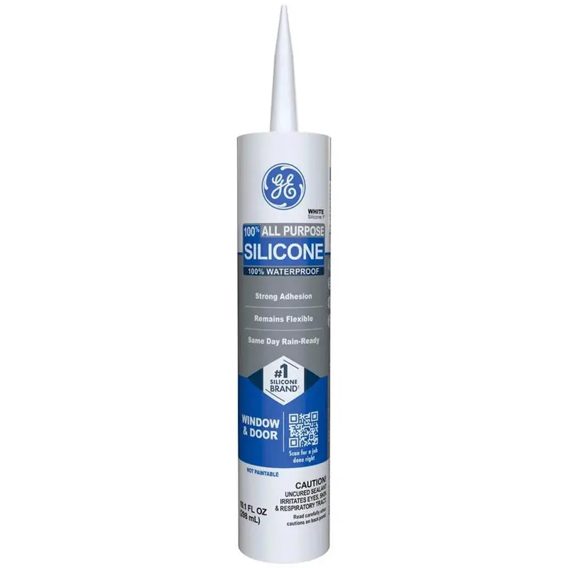 White Silicone Sealant For Windows & Doors – High-Adhesion Caulk (10.1 Oz) 1