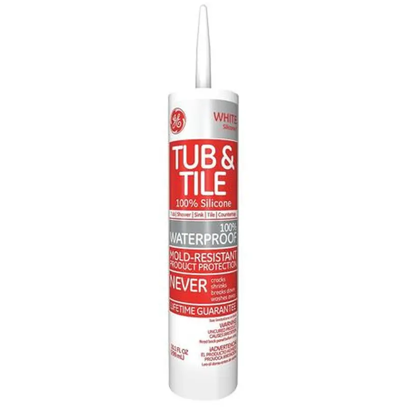 White Tub & Tile Caulk – Mildew-Resistant Silicone Sealant (10.1 Oz) 1