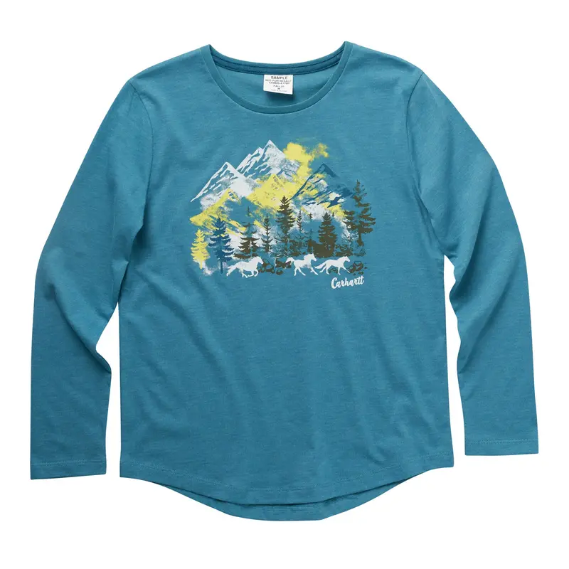 Wild Horses Graphic Long Sleeve T-Shirt For Girls – Ca9825 1