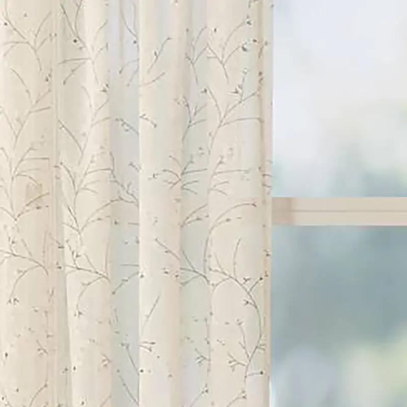 Willow Linen-Look Textured Curtains – Natural Woven Aesthetic (31) 5