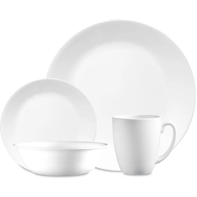 Winter Frost 16-Piece Dinnerware Set – Microwave-Safe Stoneware Livingware Collection (6022003) 1