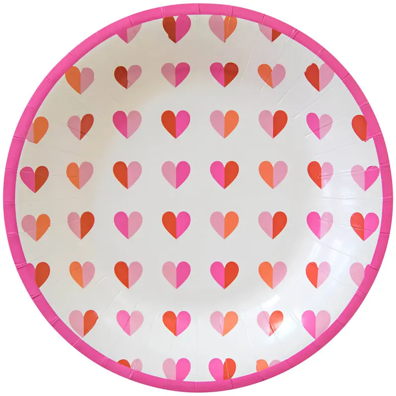 'With All My Heart' Disposable Dessert And Luncheon Plates – Premium Paper Tableware 1