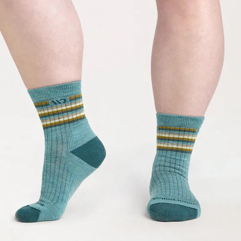 Women’S Multi-Stripe Cushioned Micro-Crew Socks – Comfort Fit 9502 1