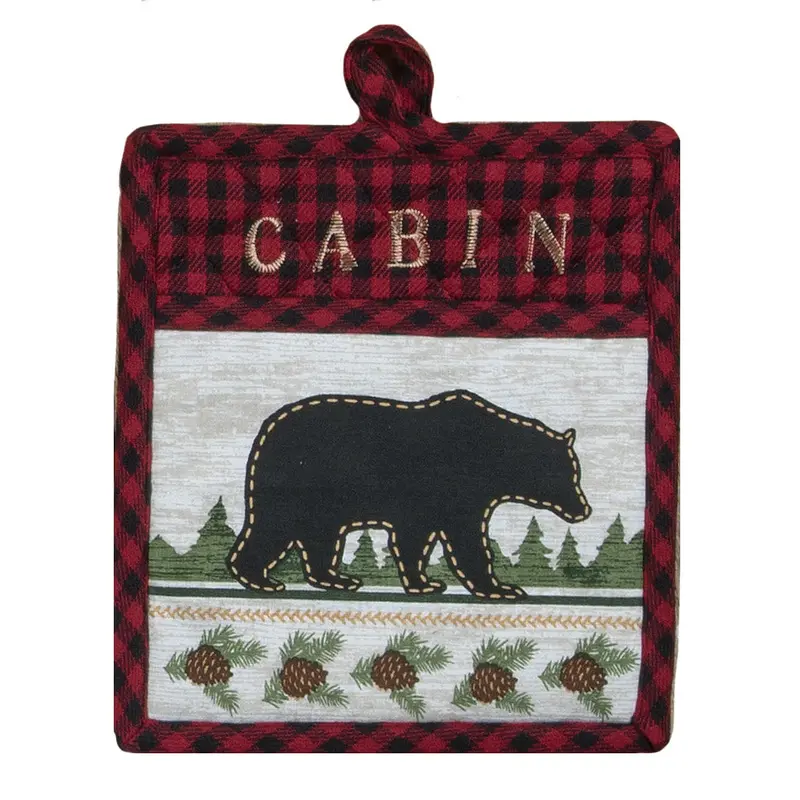 Woodland Bear Oven Mitt With Heat-Resistant Pocket – R4212 1
