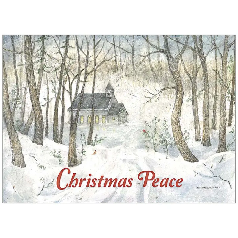 Woodland Chapel Christmas Card Set – Hbx97999 1