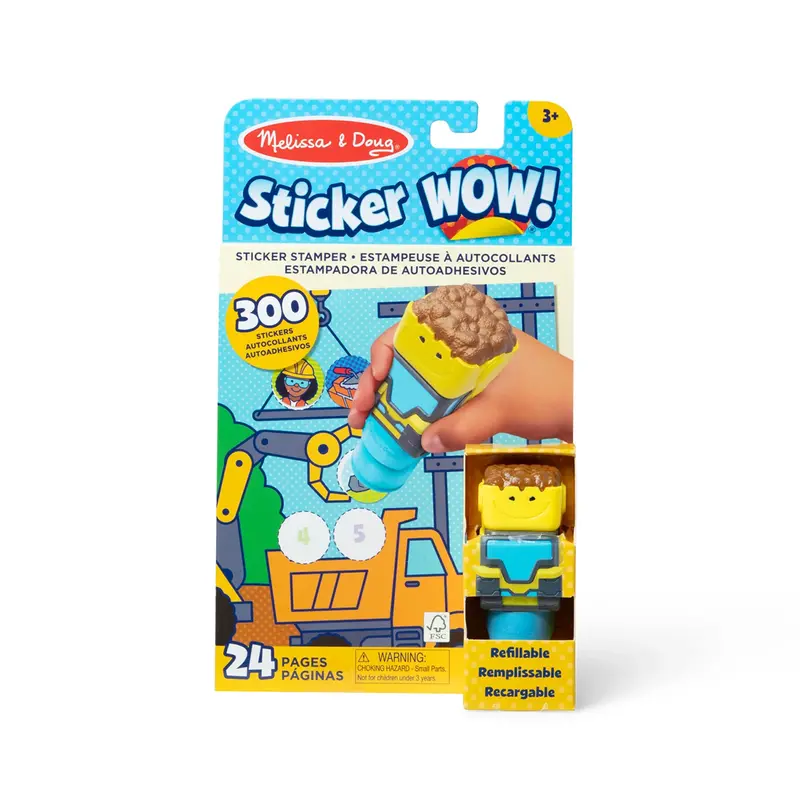 Wow! Bulldozer Activity Pad With Sticker Stamper – Fun Kids Craft Set 1